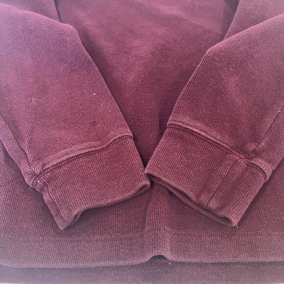 Polo Ralph Lauren Men’s Small Burgundy 1/4 Zip 100% cotton Sweater - Picture 10 of 12